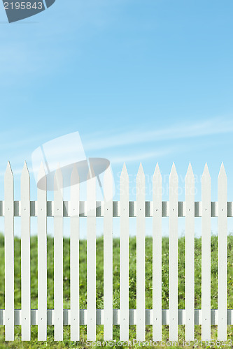 Image of White picket fence