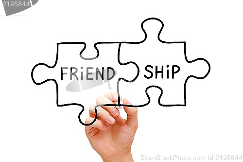 Image of Friendship Puzzle Concept