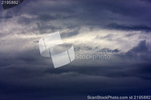 Image of  cloudy sky and rain in bahamas