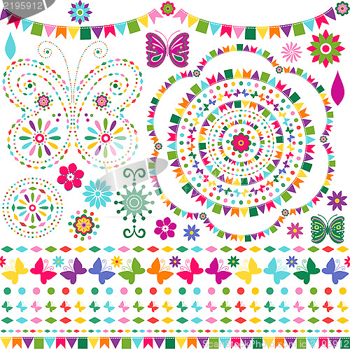 Image of Set colorful design elements