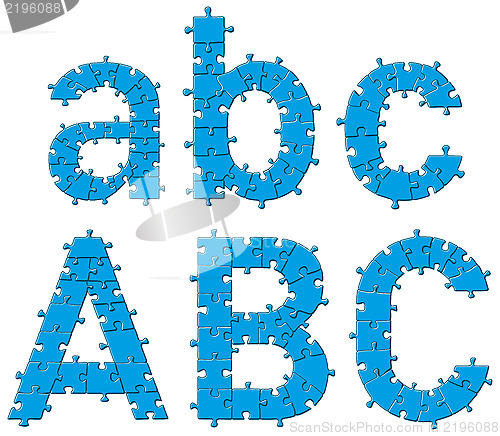 Image of Puzzle Jigsaw Alphabet Letters