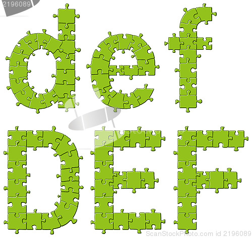 Image of Puzzle Jigsaw Alphabet Letters