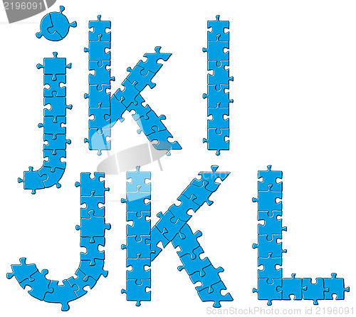 Image of Puzzle Jigsaw Alphabet Letters