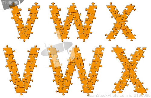 Image of Puzzle Jigsaw Alphabet Letters