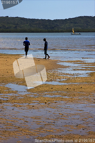 Image of   river  cloudy rain   child  branch hill