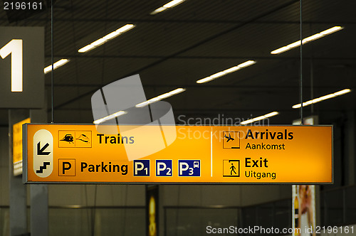 Image of Information sign in airport