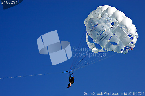 Image of white   parachute and sky mexico
