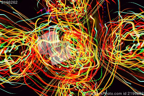 Image of Abstract pattern of motion lights