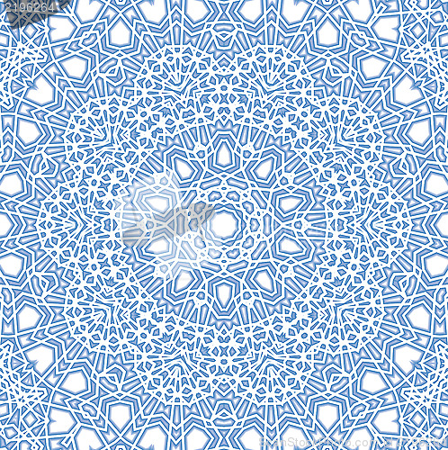 Image of Abstract blue pattern on white