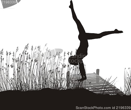 Image of Gymnast on the pier