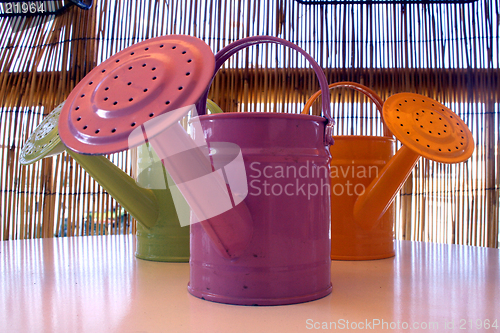 Image of watering cans