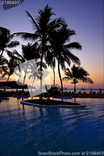 Image of parasol  lagoon and coastline in madagascar