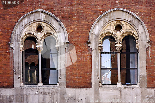 Image of brown and window reflex in milan