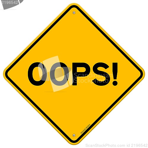 Image of Oops Road Sign