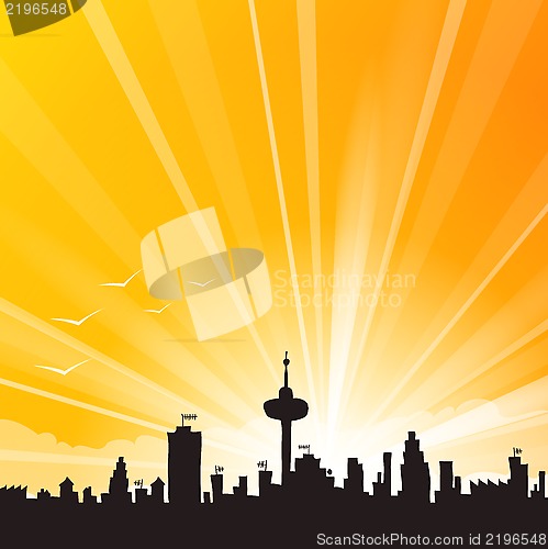 Image of Yellow City Skyline