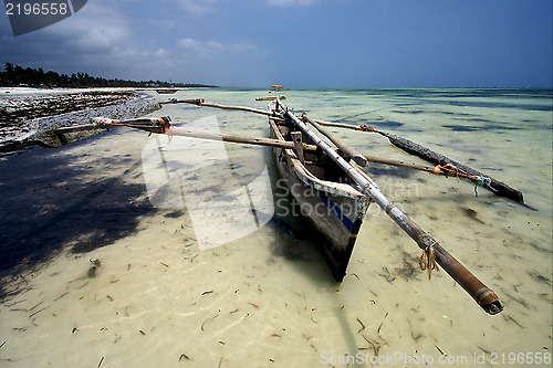 Image of boat beach rope sand