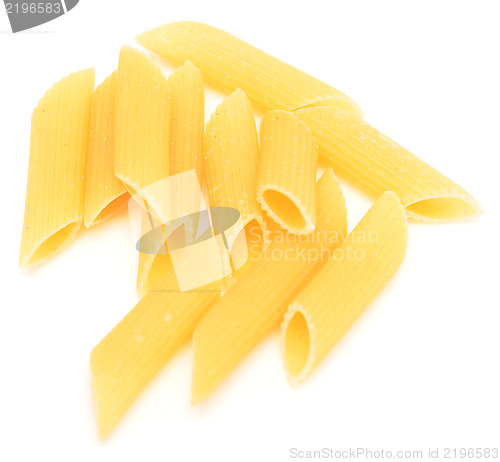 Image of pasta on white