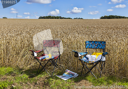 Image of The Chairs of Spectators of Le Tour de France