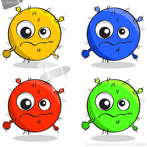 Image of vector set of cartoon germs