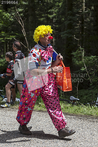 Image of Funny Character on the Road of Le Tour de France