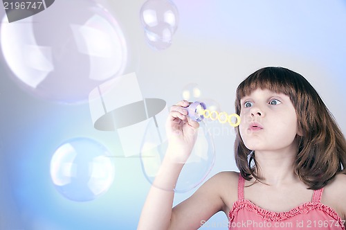 Image of blowing soap bubbles