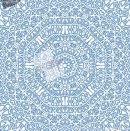 Image of Abstract blue pattern on white