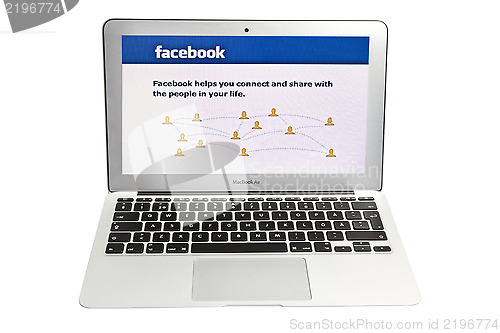 Image of FACEBOOK abd APPLE MAC BOOK AIR 