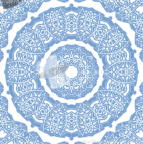 Image of Abstract blue pattern on white