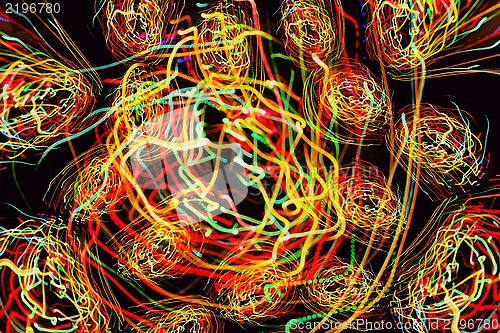 Image of Abstract pattern of motion lights