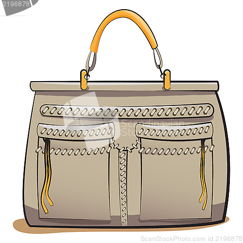 Image of Vector gray ladies handbag