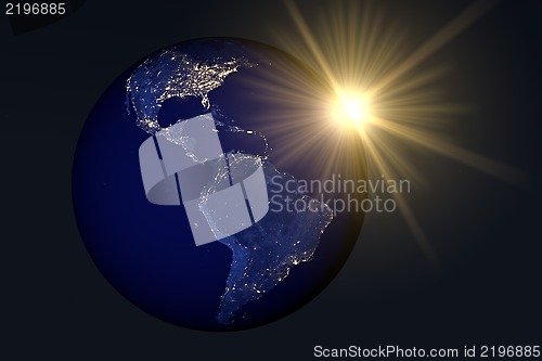 Image of dawning earth