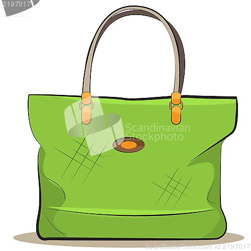 Image of Vector women green canvas bag