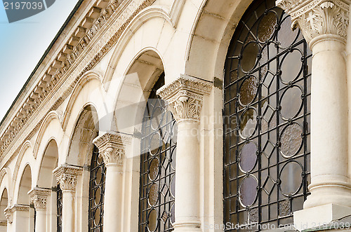 Image of A series of arches of the Alexander Nevsky Cathedral, Sofia, Bul