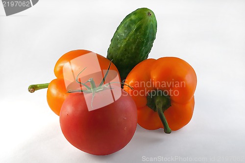 Image of Vegetables on white.