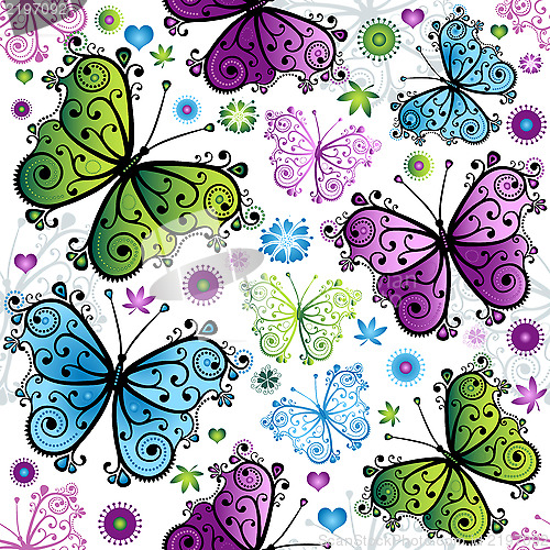 Image of Seamless spring floral pattern