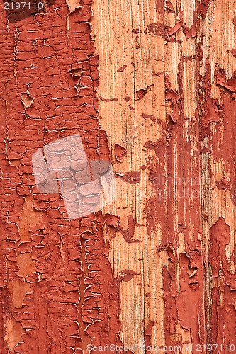 Image of Wooden boards painted in red