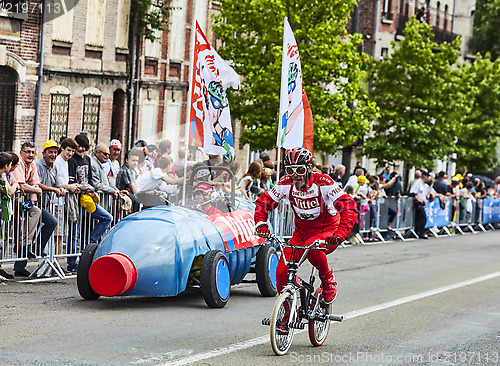 Image of Funny Character on Bicycle