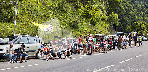 Image of Fans on the Roads of Le Tour de France