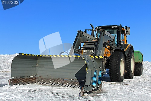 Image of Tractor and Snow Plow