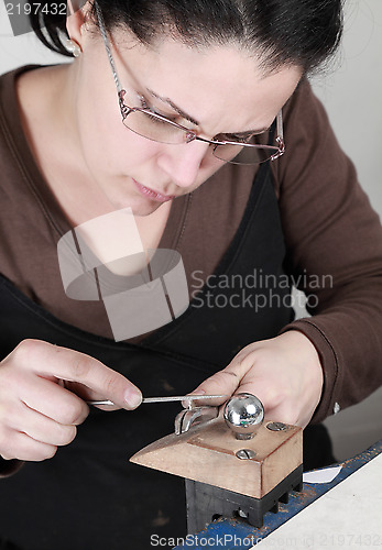 Image of Female Jeweler Working