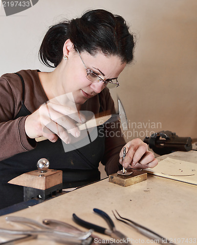 Image of Female Jeweler Working