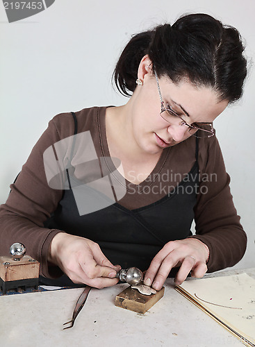 Image of Female Jeweler Working