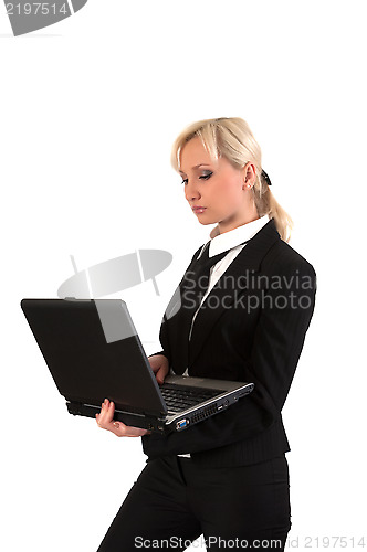 Image of Female with notebook.