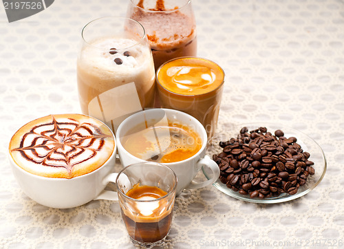 Image of selection of different coffee type