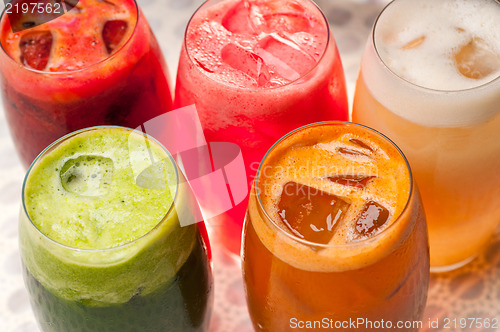 Image of selection of fruits long drinks