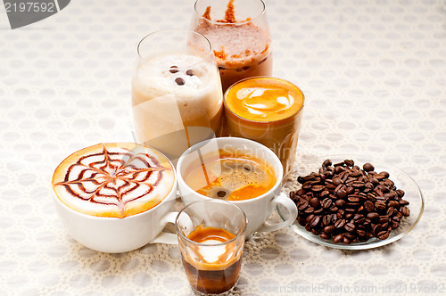 Image of selection of different coffee type