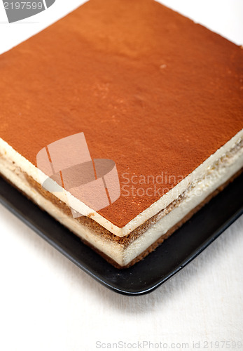 Image of home made tiramisu dessert 