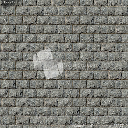 Image of Seamless Texture of Wall from Granite Blocks.