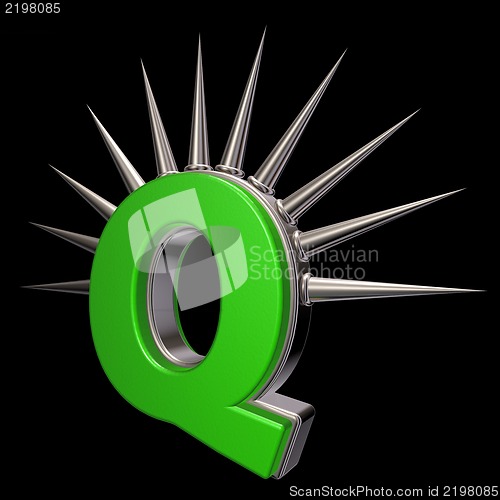 Image of prickles letter q