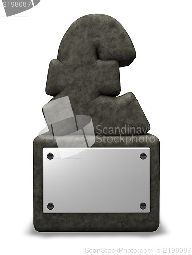 Image of stone pound sterling symbol